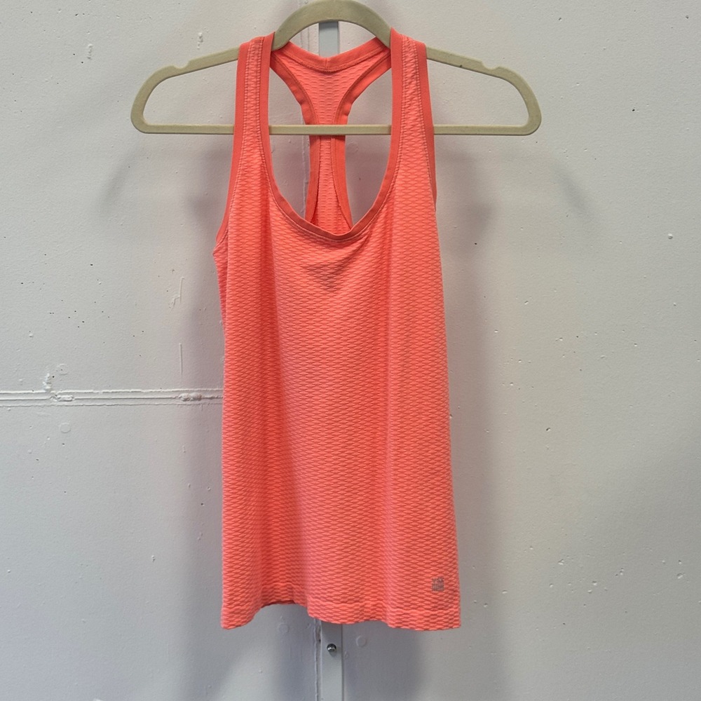VSX Victoria's Secret Sport Neon Coral Textured Racerback Tank Top Small Stretch